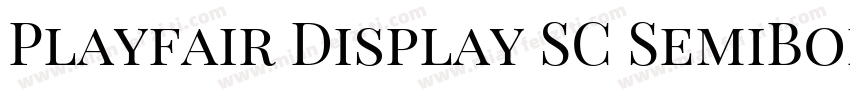 Playfair Display SC SemiBold字体转换